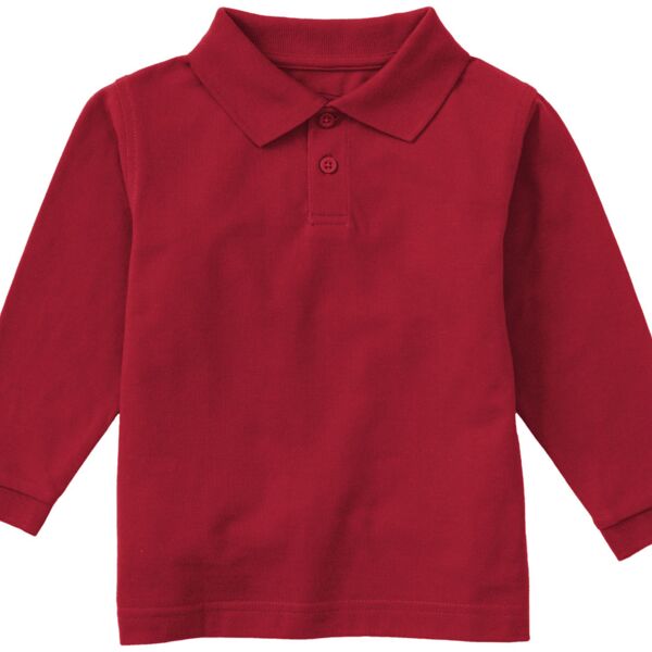 RED TODDLER Long Sleeve Pique Polo Thumbnail
