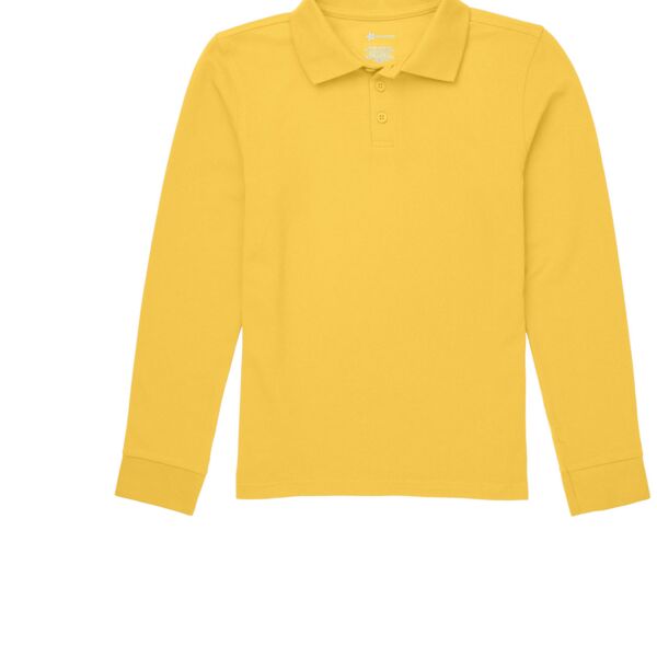 Gold Adult Long Sleeve Pique Polo Thumbnail
