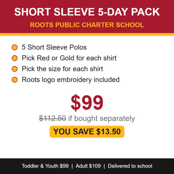 RPCS Short Sleeve 5-Day Pack (5 Polos) Thumbnail