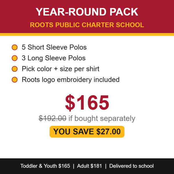 RPCS Year-Round Pack (5 Short Sleeve + 3 Long Sleeve) Thumbnail